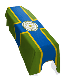 NORTH RIDING OF YORKSHIRE COUNTY FLAG PREMIUM COFFIN DRAPE (MADE TO ORDER)