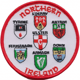Northern Ireland 6 Counties Embroidered Badge (a319)