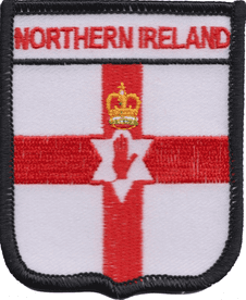 Northern Ireland Red Hand Embroidered Badge (a425)