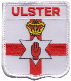 Northern Ireland Red Hand Ulster Embroidered Badge (a117)