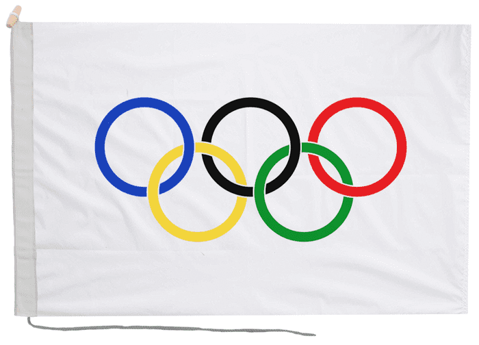 Olympic Games IOC Flag with Rope & Toggle