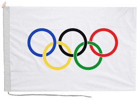 Olympic Games IOC Flag with Rope & Toggle