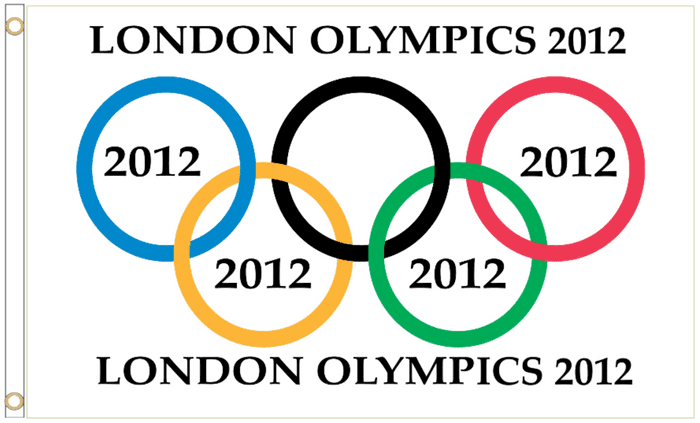 Olympic Games IOC London 2012 Polyester 5'x3' Flag