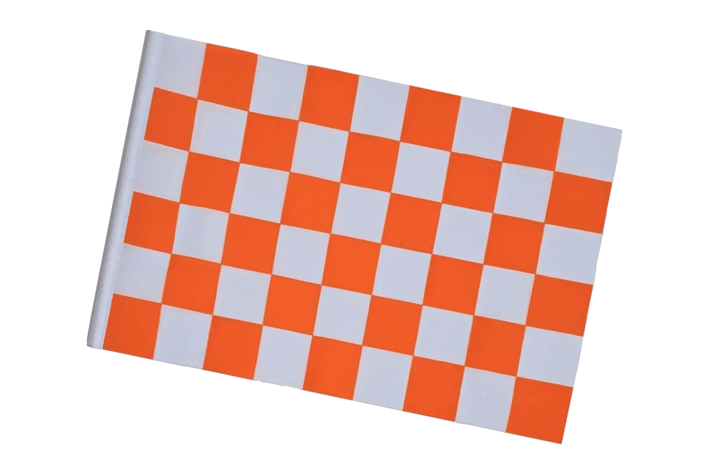 Orange and White Check Small Craft Flag