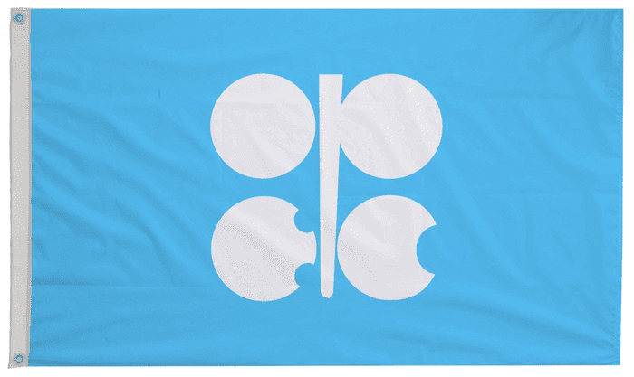 Organization of the Petroleum Exporting Countries OPEC Flag with Eyelets
