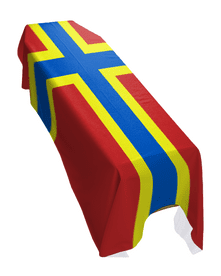 ORKNEY FLAG PREMIUM COFFIN DRAPE (MADE TO ORDER)