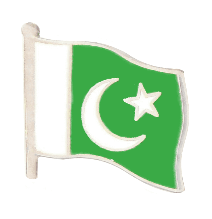Pakistan Wavy Flag Pin Badge