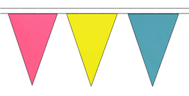 Pansexual Pride LGBTQ+ Flag Colours Triangular Bunting - 10m / 20m / 50m Lengths