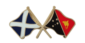 Papua New Guinea and Scotland Friendship Flag Pin Badge