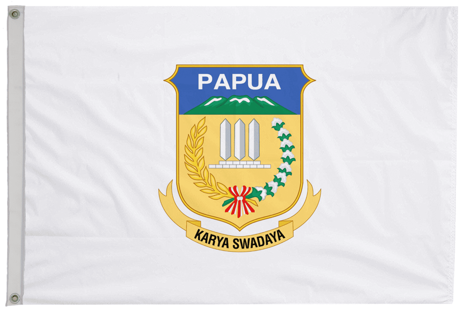 Papua Province Indonesia Flag with Eyelets - 1 Yard (90cm x 45cm)