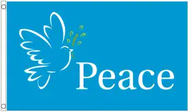 Peace Dove Polyester 5'x3' Flag - WIGIG