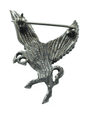 Pegasus Pewter Brooch