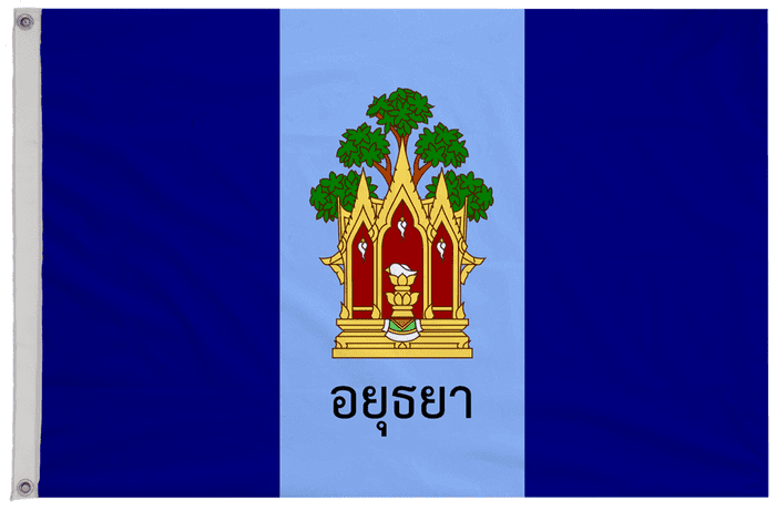 Phra Nakhon Si Ayutthaya Province Thailand Flag with Eyelets