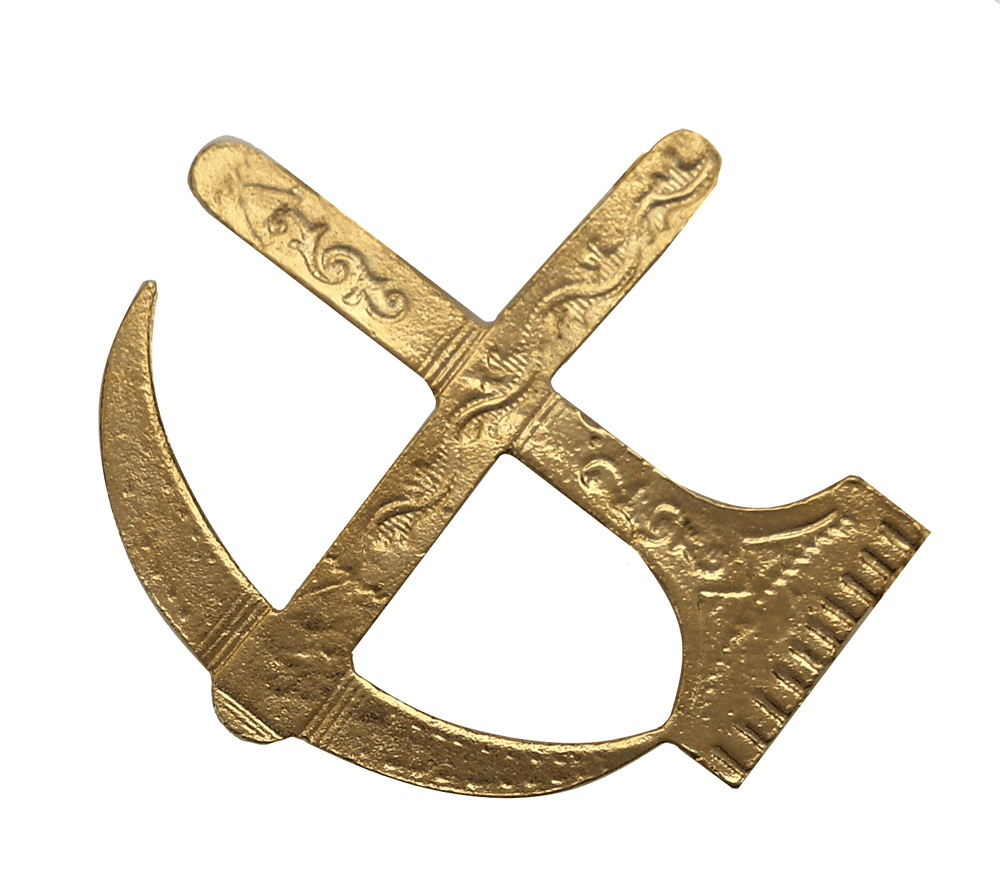 Pick & Rake Gilded Orange Order Symbol For Collarette - WG047