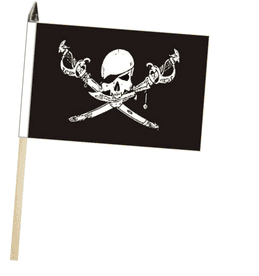 Pirate Skull and Crossbones Brethren of the Coast Large Hand Waving Flag