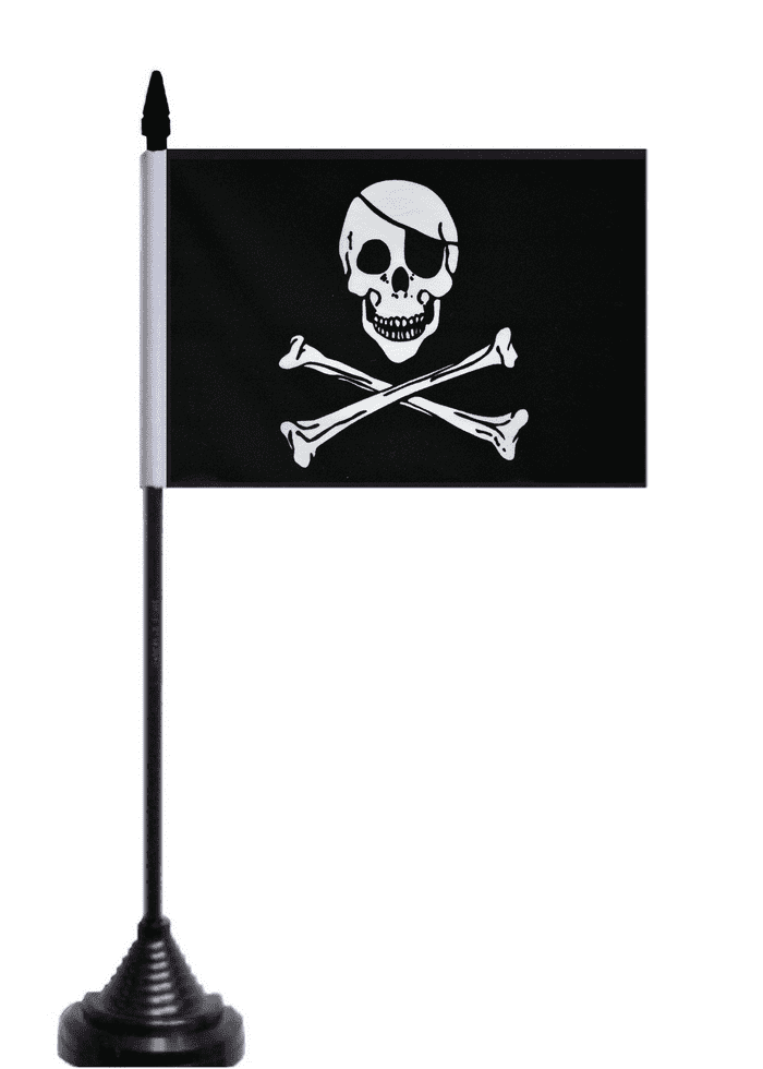 Pirate Skull And Crossbones Jolly Roger Table Flag
