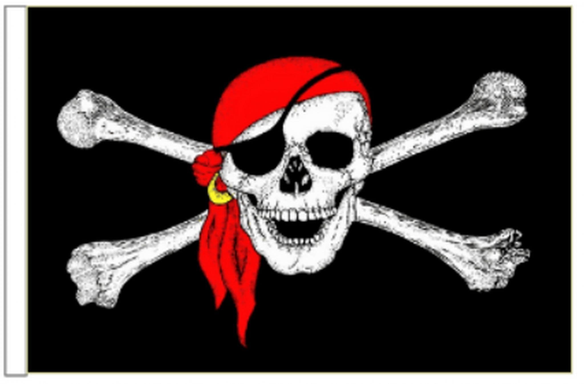 Aazon.co : AZ FLAG Pirate Red Bandana Car Flag 18'' X 12'' - Jolly Roger Car Flags 30 X 45c