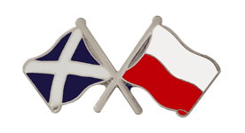Poland Federal and Scotland Friendship Flag Pin Badge