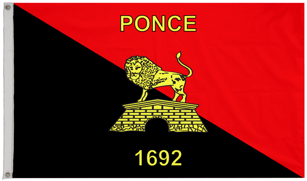 Ponce Puerto Rico Flag with Eyelets