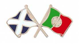 Portugal and Scotland Friendship Flag Pin Badge