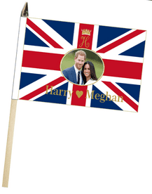 Prince Harry & Meghan Markle Large Hand Waving Flag