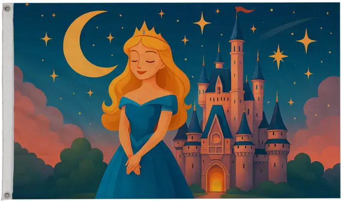 Princess and Castle Polyester 5'x3' Flag
