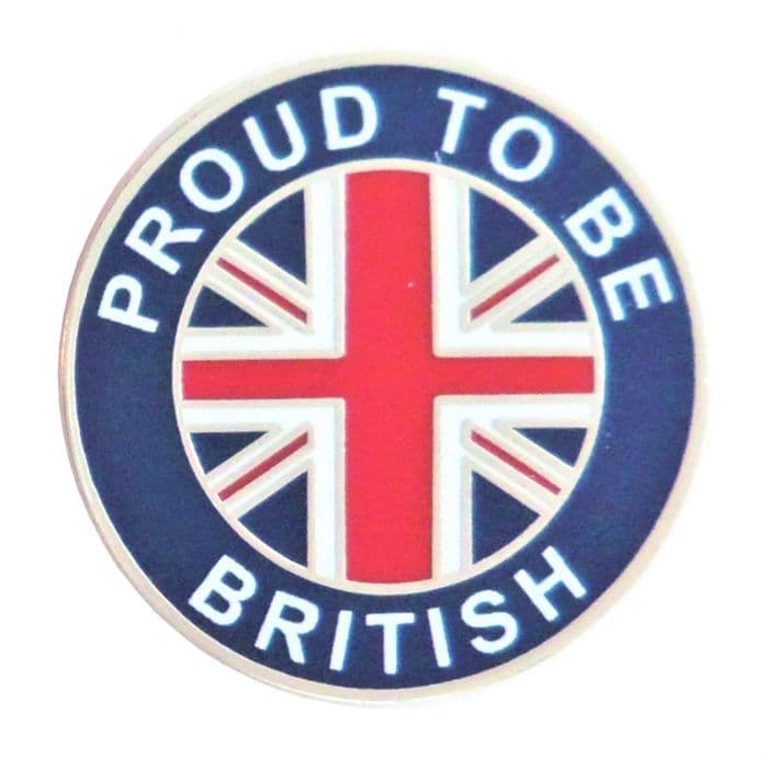 Proud To Be British Union Jack Pin Badge