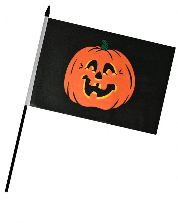 Pumpkin Halloween Medium Hand Flag