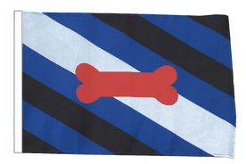 Puppy Pride 18" x 12" (45cm x 30cm) Sleeved Boat Flag