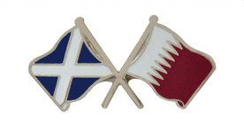 Qatar and Scotland Friendship Flag Pin Badge