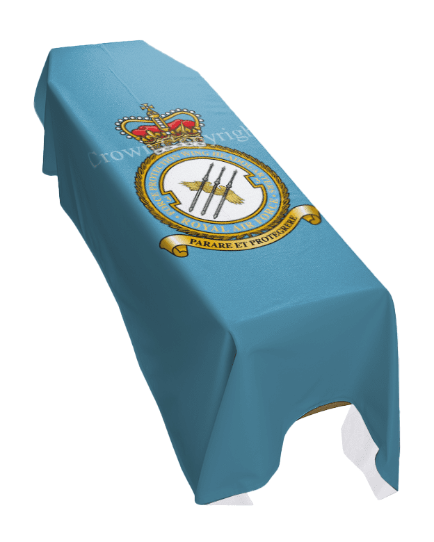 RAF 3 FORCE PROTECTION WING HEADQUARTERS PORTRAIT PREMIUM COFFIN DRAPE