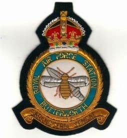 RAF Butterworth Royal Air Force GOLD WIRED Blazer Embroidered Badge