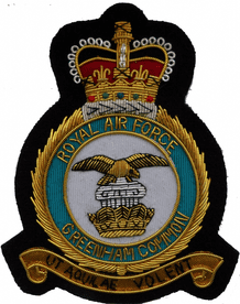 RAF Greenham Common Royal Air Force RAF Embroidered Blazer GOLD WIRED Patch
