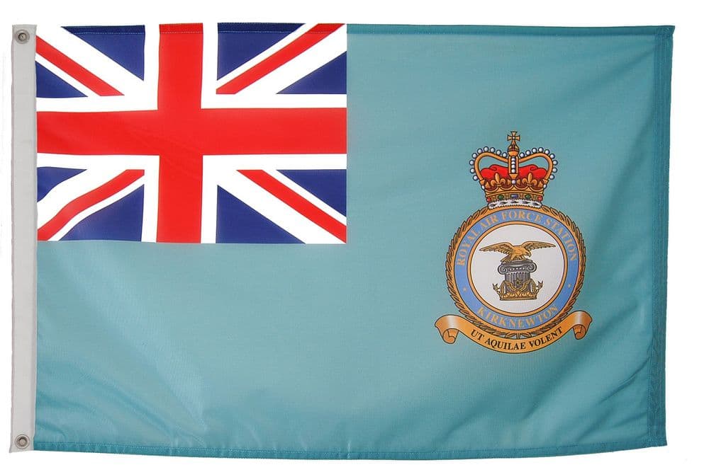 RAF Kirknewton Royal Air Force Station Ensign Flag with Eyelets