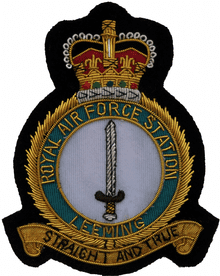 RAF Leeming Royal Air Force RAF Embroidered Blazer GOLD WIRED Patch