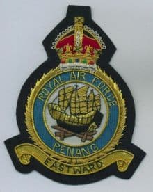 RAF Penang Royal Air Force GOLD WIRED Blazer Embroidered Badge