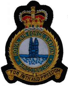 RAF Waddington Royal Air Force RAF Embroidered Blazer GOLD WIRED Patch