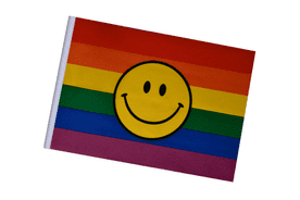 Rainbow Happy Face Small Craft Flag