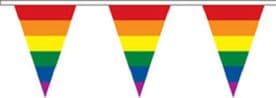 Rainbow LGBT Gay Pride Superior Bunting 10m (32') Long With 24 Flags