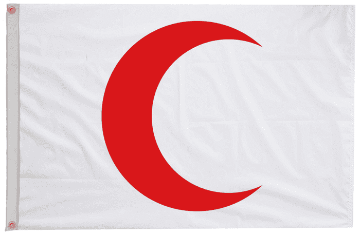 Red Crescent Movement Flag with Eyelets