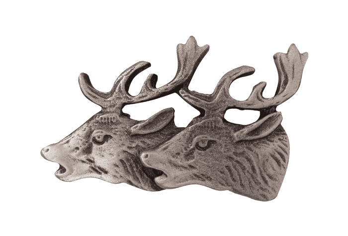 Red Deer Stag Pewter Brooch