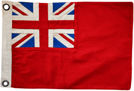 Red Ensign 49cm x 30cm Fully Sewn Cotton Flag - 2 Eyelets