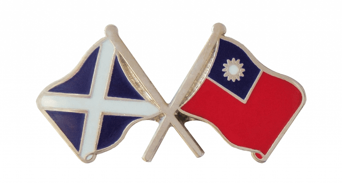 Republic of China (Taiwan) and Scotland Friendship Flag Pin Badge