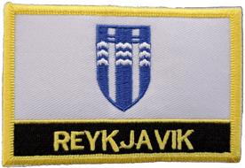 Reykjavík Iceland Flag Embroidered Rectangular Patch