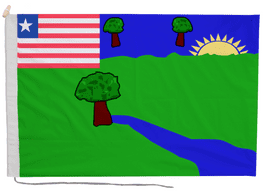 River Gee Liberia Flag with Rope & Toggle