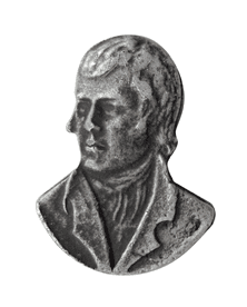Robert Rabbie Burns Pewter Pin Badge