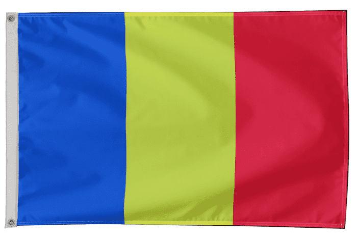Romania Flag with Eyelets