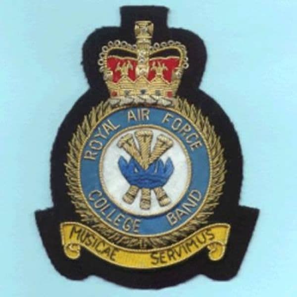 Royal Air Force RAF College Band GOLD WIRED Blazer Embroidered Badge