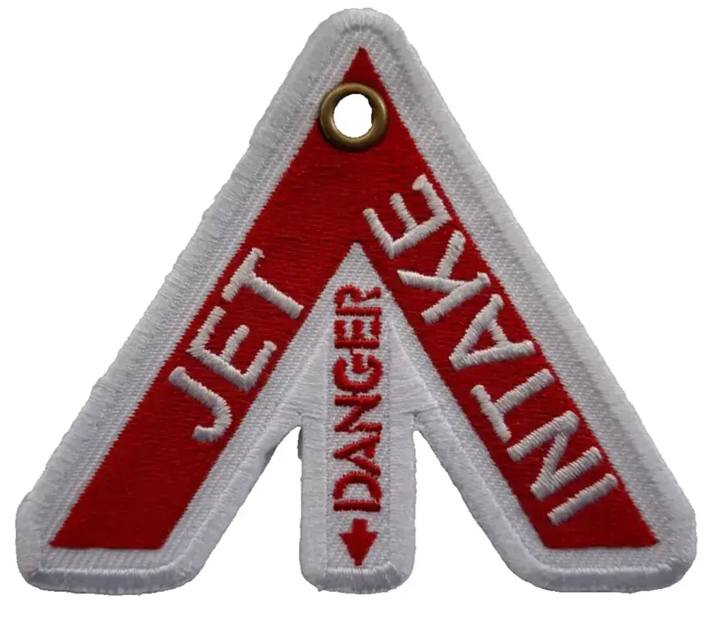 Royal Air Force RAF Danger Jet Intake Double-Sided Triangle Embroidered ...