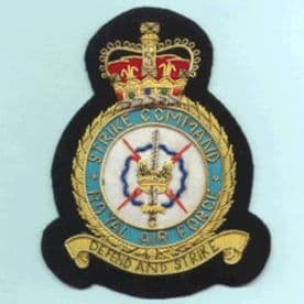 Royal Air Force RAF Strike Command GOLD WIRED Blazer Embroidered Badge